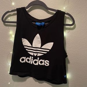 Black Adidas crop top